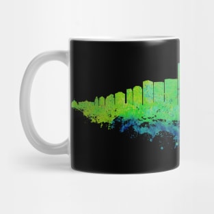 Phoenix City Skyline - Watercolor Green, blue Mug